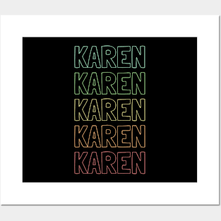 Karen Name Pattern Posters and Art